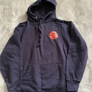 RVCA Navy Hoodie with Red Logo